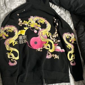 Yin yang zip up hoodie